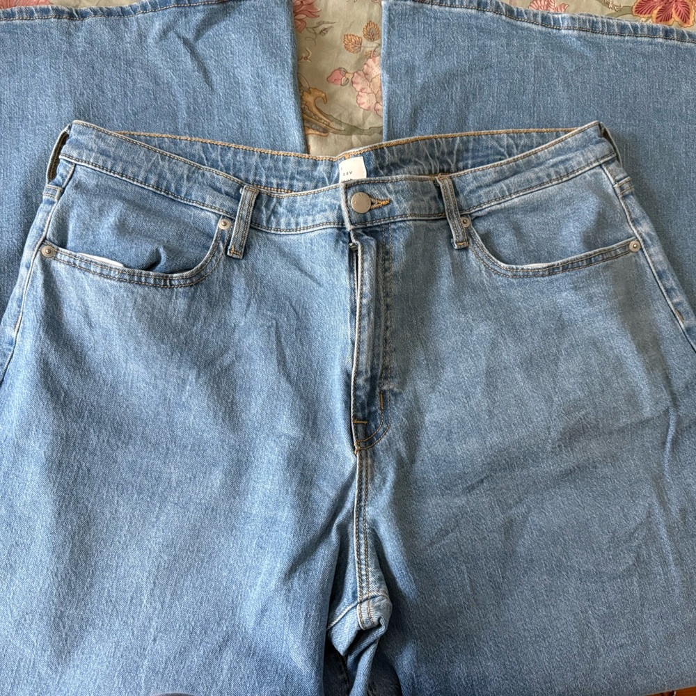 A New Day Light Blue High Waist Wide Leg Jeans